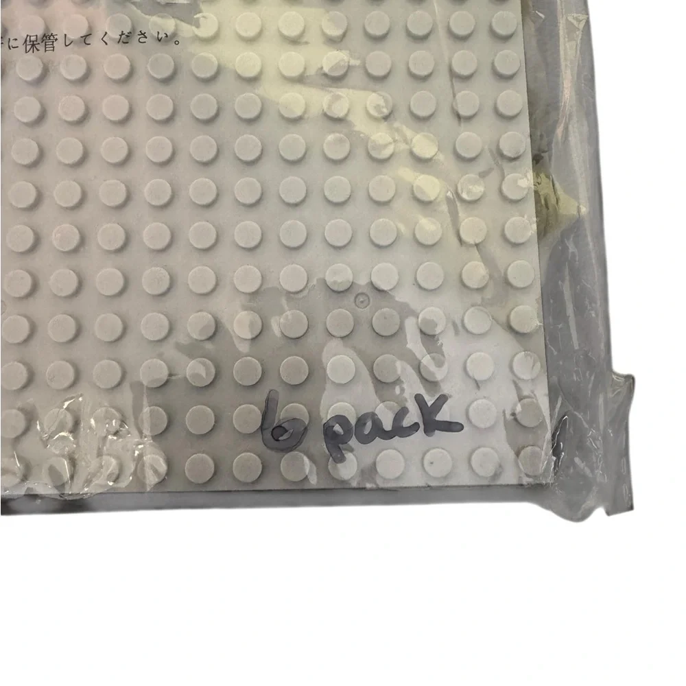 Leke Baby 6 pack Gray Building Block Bases